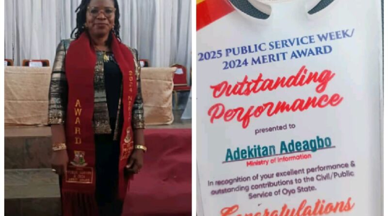 Oyo NUJ Congratulates Former NAWOJ Chairperson, Mrs Adekitan Adeagbo, on Merit Award