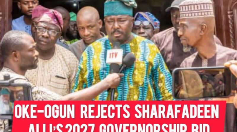 Òkèògùn Rejects Sharafadeen Alli’s 2027 Governorship Bid