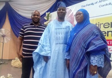 Dr. Akin Fagbemi Celebrates Retiring OYSHMB Finance Director After 35 Years of Service