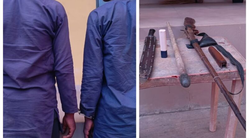 Oyo State Police Arrest Two Suspected Highway Robbers, Recover Firearm in Afijio Oyo State Police Arrest Two Suspected Highway Robbers, Recover Firearm in Afijio