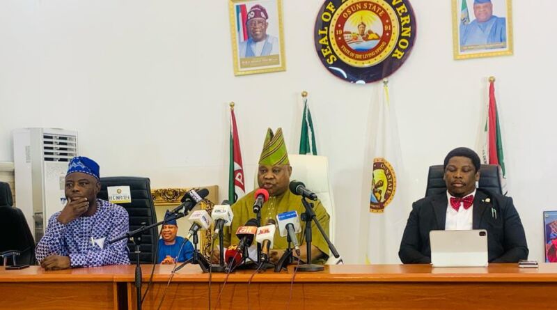 Adeleke Directs Immediate Halt to NURTW Operations in Osun Parks Adeleke Directs Immediate Halt to NURTW Operations in Osun Parks