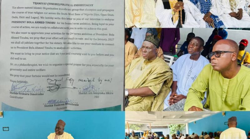 Tijaniyat Group Declares Support for Tinubu, Alli, Other APC Candidates, Visits Jubril Dotun Sanusi at Ilaji Tijaniyat Group Declares Support for Tinubu, Alli, Other APC Candidates, Visits Jubril Dotun Sanusi at Ilaji